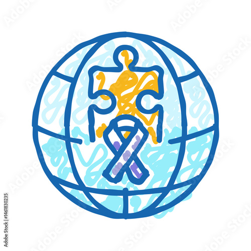 malaria world day icon doodle illustration