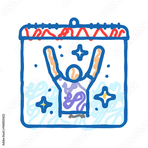 youth international day icon doodle illustration