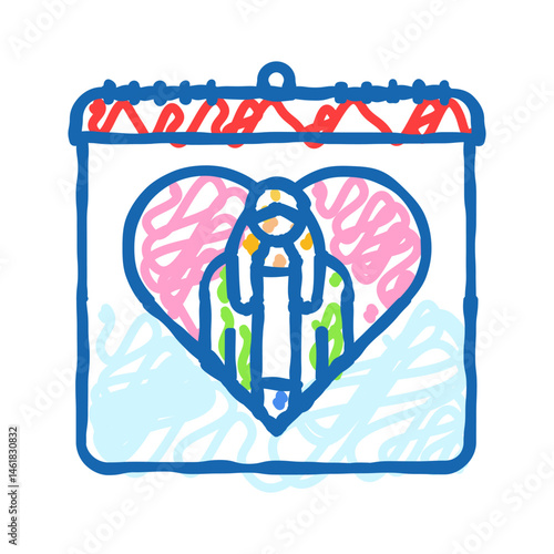 girl child international day icon doodle illustration