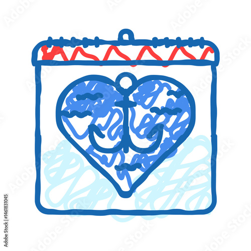 seafarer international day icon doodle illustration