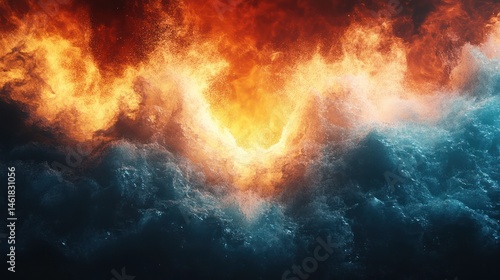 Wallpaper Mural Fire and Water Abstract Torontodigital.ca