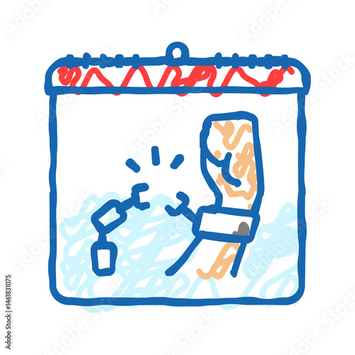 remembrance victims of slavery international day icon doodle illustration