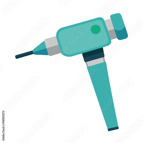Create a doctor otoscope instrument on white background.