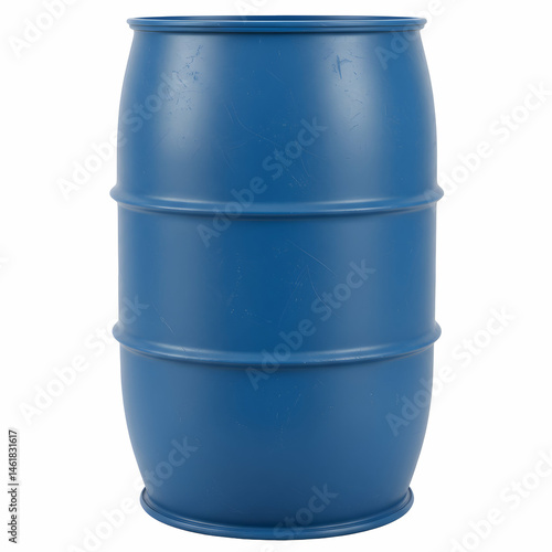 A Blue Plastic Barrel for Storage and Transportation