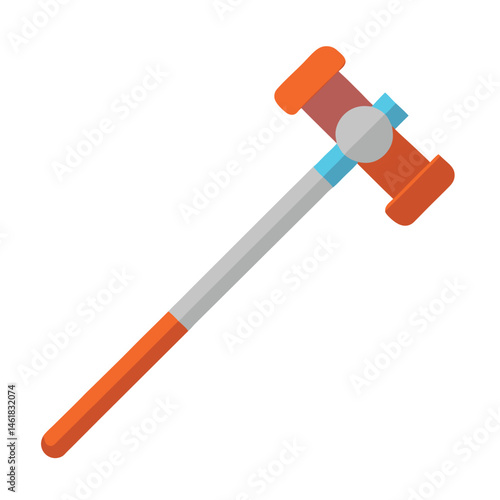 a create doctor reflex hammer instrument on white background..