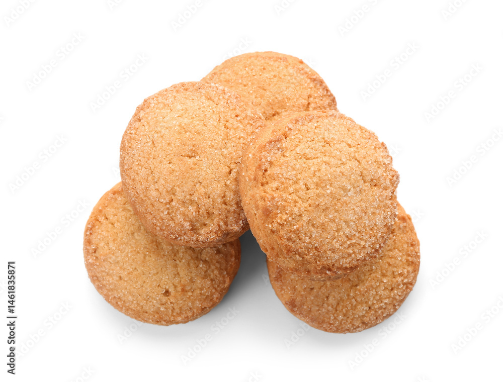 Many sweet cookies on white background Many sweet cookies on white background