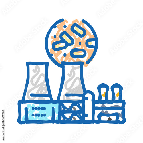 import wood pellets icon doodle illustration