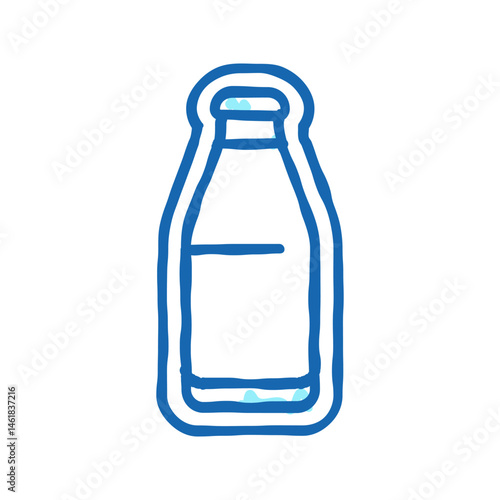 milk allergen free product food icon doodle illustration