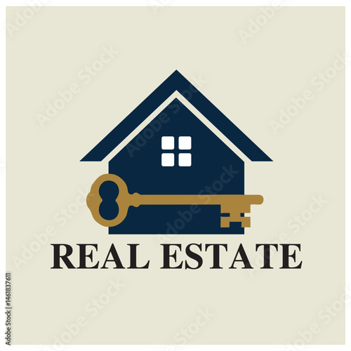 Modern Real Estate Logo Design  House and Property Icon illustrator 