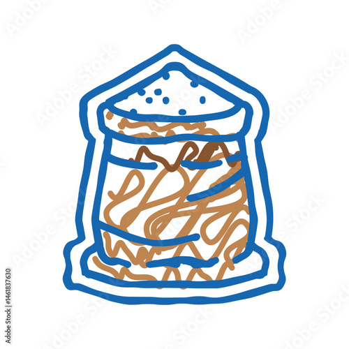 gluten allergen free product food icon doodle illustration