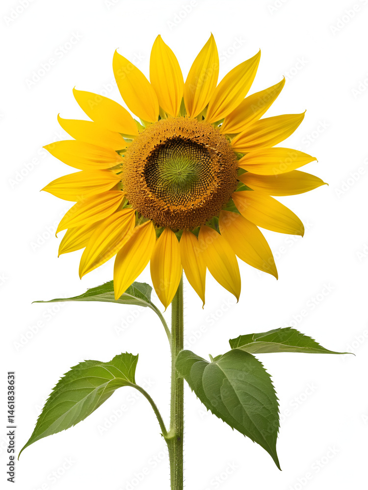Obraz premium Helianthus annuus on whrite background