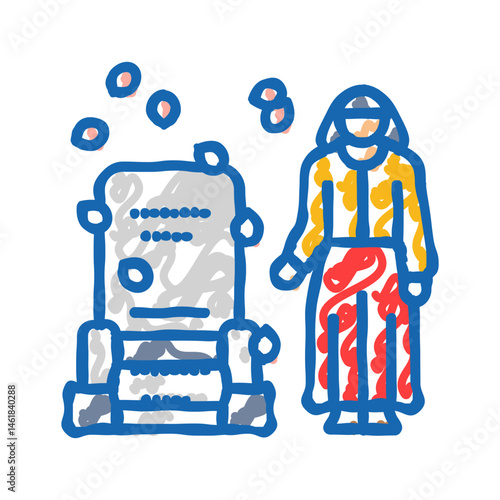 vernal equinox day japanese holiday icon doodle illustration