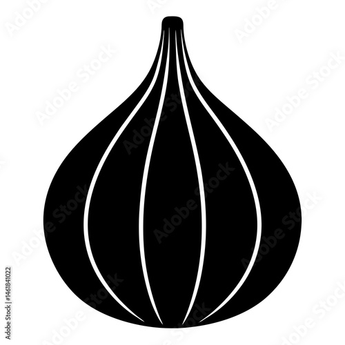 Garlic Silhouette Vector Illustration Design