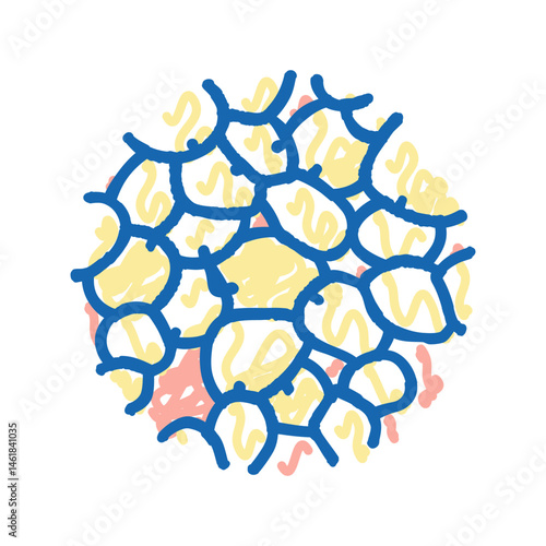 adipose tissue obesity overweight icon doodle illustration