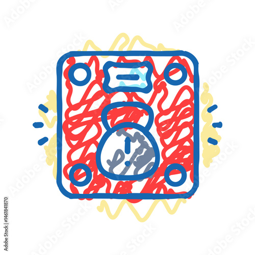 weight gain obesity overweight icon doodle illustration