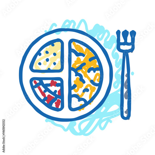 caloric deficit obesity overweight icon doodle illustration