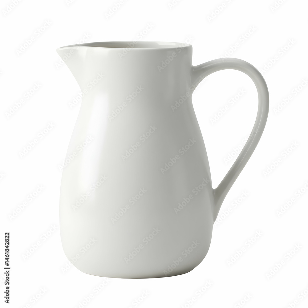 White Ceramic Pitcher Milk Jug Creamer White Ceramic Pitcher Milk Jug Creamer