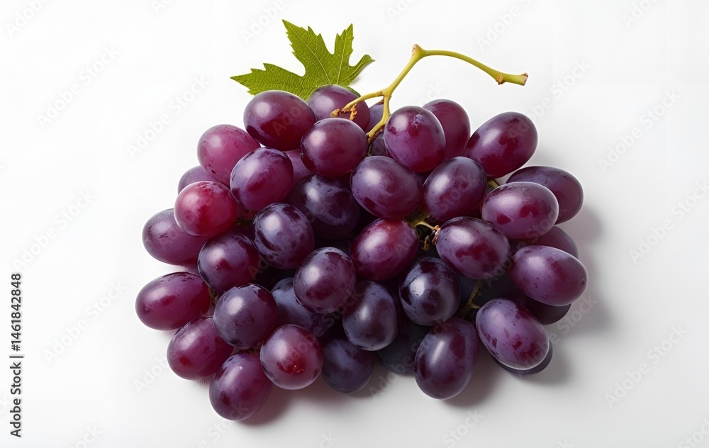 Fresh purple grapes isolated on white background Fresh purple grapes isolated on white background