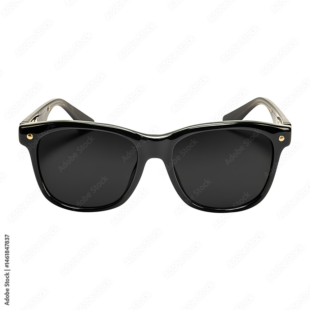 Black sunglasses isolated, isolated on fully transparent png background transparent, alpha background png