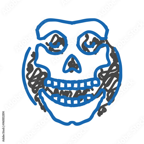 punk rock subculture style icon doodle illustration