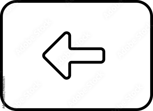 Backspace Button  In Outline Icon