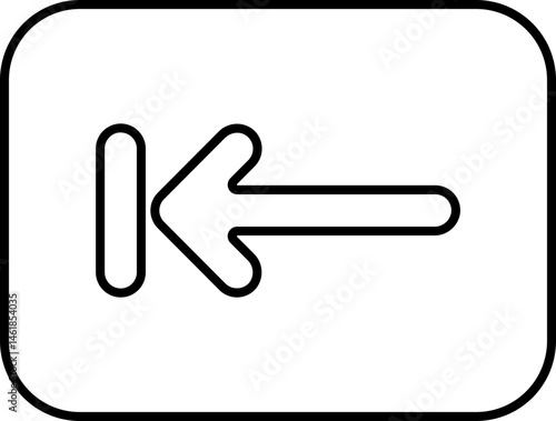 Home Button  In Outline Icon