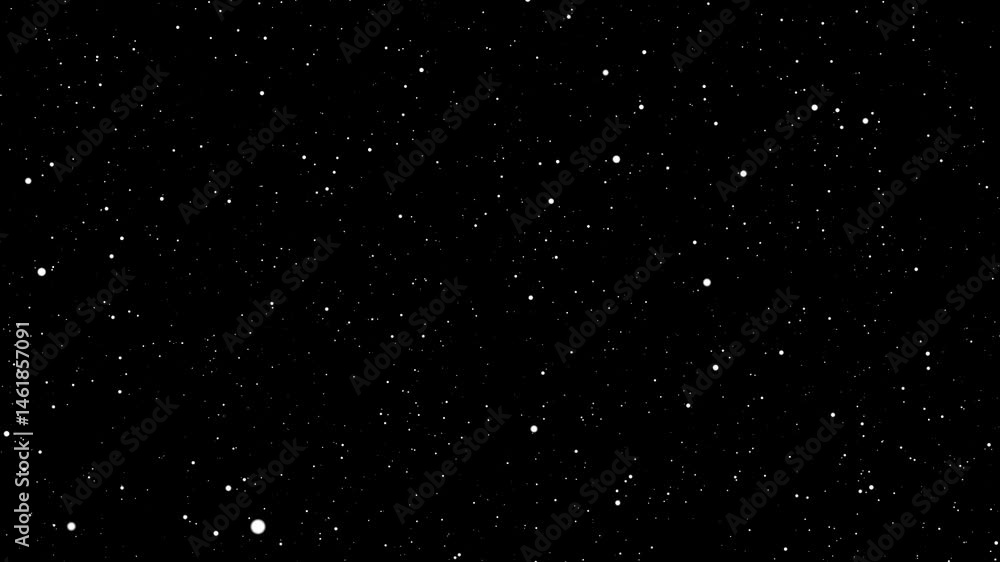 Animated background of a flight through space and stars with acceleration and slowdown in a seamless loop.