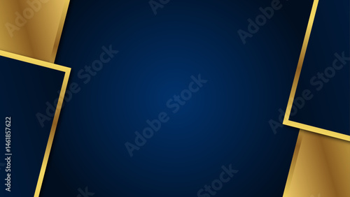 luxury blue navy background with golden frame