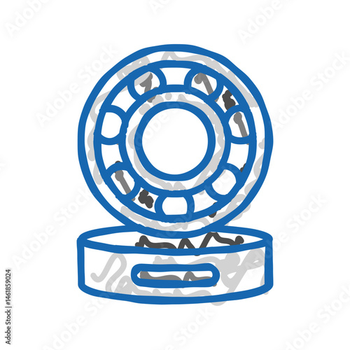 bearings skate sport icon doodle illustration