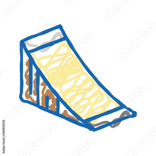 ramp skateboard sport icon doodle illustration