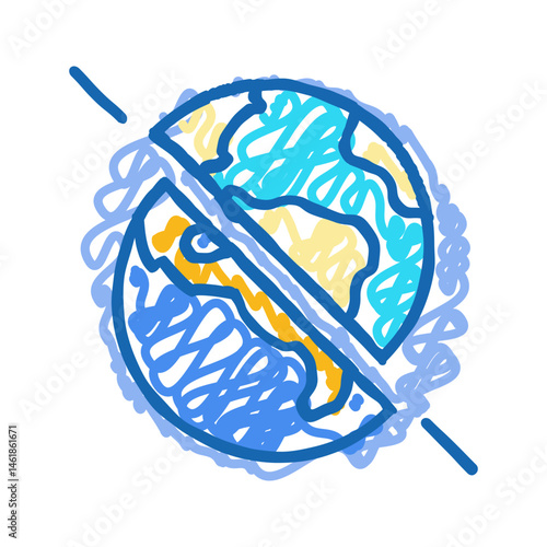 the existence of parallel universes icon doodle illustration
