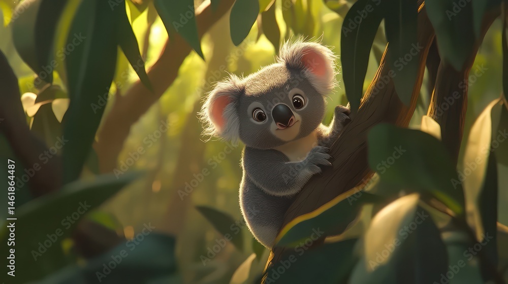 Cute Koala in Australian Forest (1)