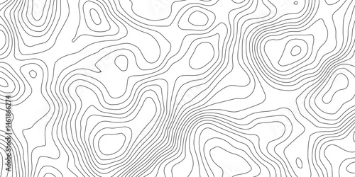 Vector contour topographic map background.Modern design with White background with topographic wavy pattern design.Luxury black abstract line art.