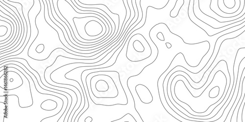 Vector contour topographic map background.Modern design with White background with topographic wavy pattern design.Luxury black abstract line art.