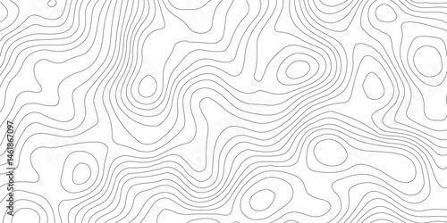 Vector contour topographic map background.Modern design with White background with topographic wavy pattern design.Luxury black abstract line art.