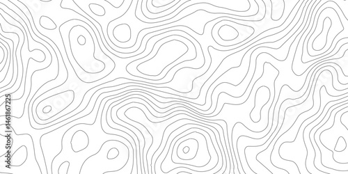 Vector contour topographic map background.Modern design with White background with topographic wavy pattern design.Luxury black abstract line art.