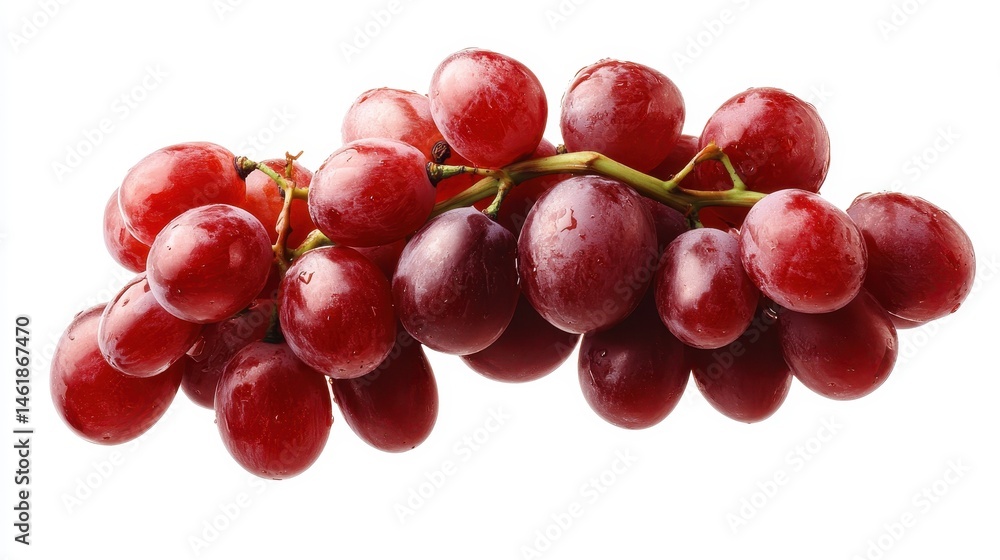 This image showcases vibrant red grapes with water droplets, emphasizing their freshness and appeal. Ideal for food-related themes and health-focused concepts. This image showcases vibrant red grapes with water droplets, emphasizing their freshness and appeal. Ideal for food-related themes and health-focused concepts.