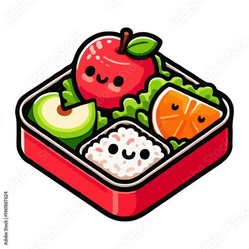 Cute Bento Box Illustration