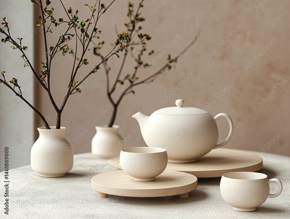 Fototapeta premium Serene Tea Ceremony