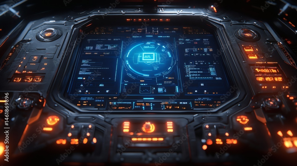 Obraz premium Futuristic dashboard interface