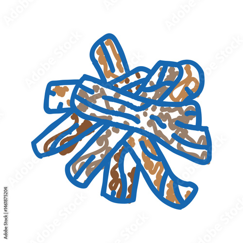 licorice root ayurvedic herb icon doodle illustration