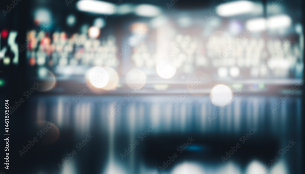 Blurred urban night scene with lights reflecting on a wet surface. Blurred urban night scene with lights reflecting on a wet surface.