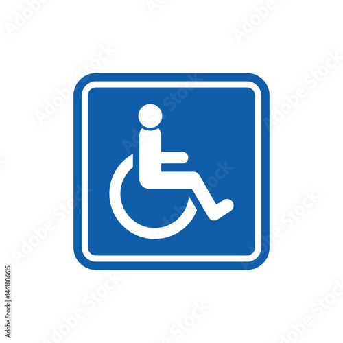 Disabled handicap icon and symbol design on a white background