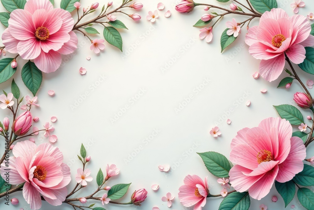 Intricate floral design with delicate leaves and blossoms in a soft palette , retro, elegant, beautiful Intricate floral design with delicate leaves and blossoms in a soft palette , retro, elegant, beautiful