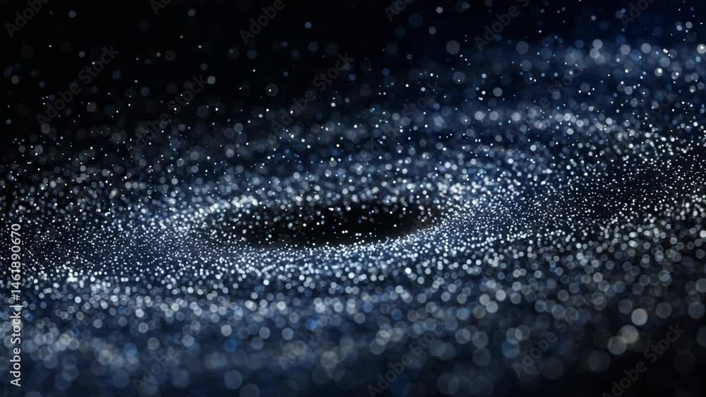 Swirling Silver Particles Abstract Background Motion Swirling Silver Particles Abstract Background Motion
