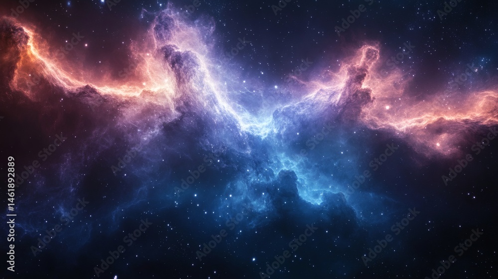 Fototapeta premium Abstract colorful space nebula