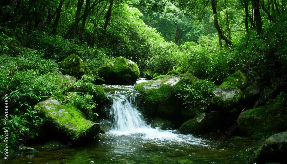 Lush forest creek Lush forest creek