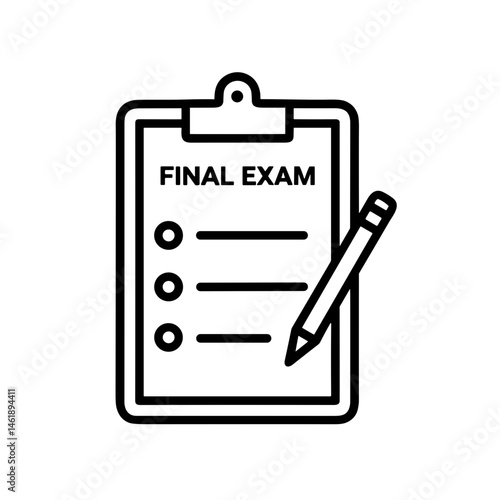 Final Exam Checklist with Pen on Clipboard  