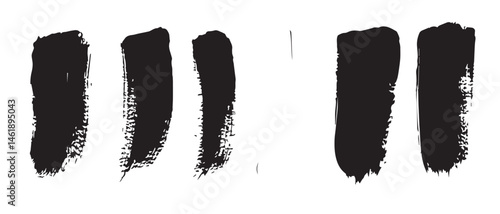 Black Brush Strokes Vector Textures