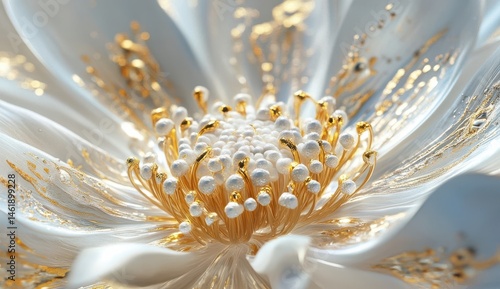 white flower on black background